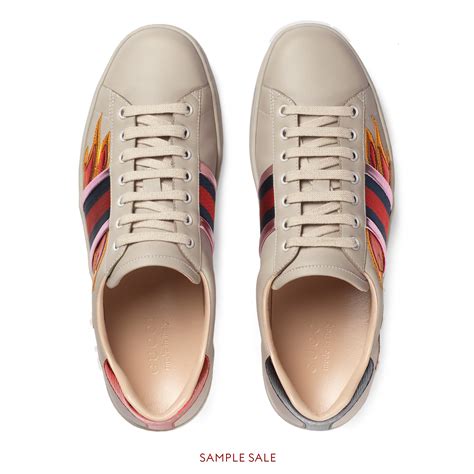 gucci ace low top flame trainers|Gucci ace sneakers with web.